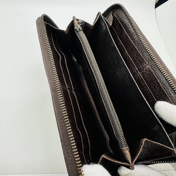 Gucci Large Double  G Monogrammed Zippy wallet Vintage Luxury Accessory - Picture 3 of 12